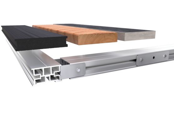 TerraMaxx RS Aluminium Rahmensystem mit Mischbelag TerraMaxx RS Aluminium Rahmensystem mit Mischbelag